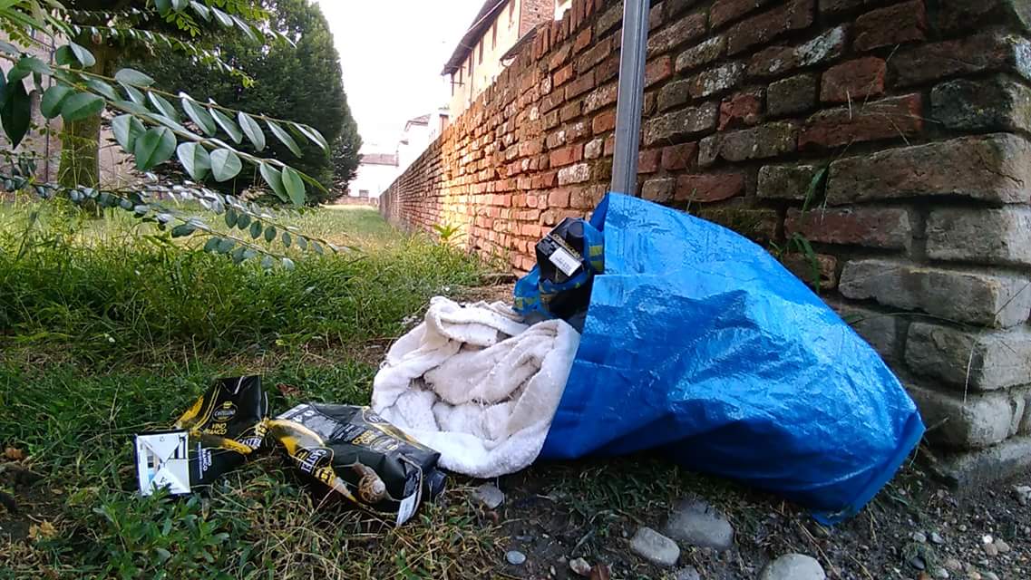 Crema News - Sacchi abbandonati nei pressi del parcheggio